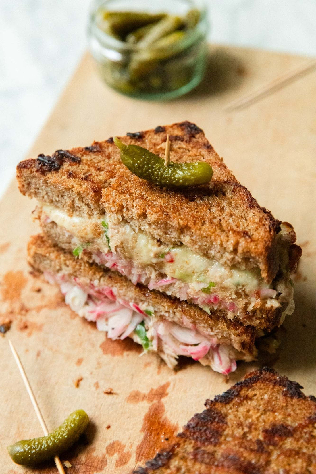 Ultimate Tuna Melt with Cornish Cheddar & Pickled Red Onion