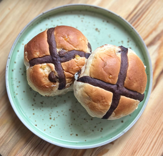 Chocolate Orange Hot Cross Buns